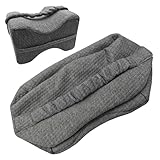 LeoTube Replacement Pillowcase Pillow Cover with Fixed Elastic Strap for 5 Stars United Knee Pillow-Memory Foam Leg Pillow-Cover ONLY (Grey)