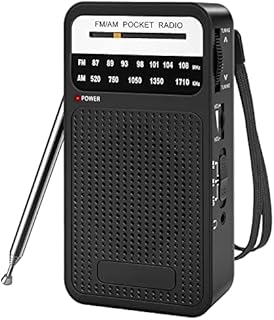 Portable Radio AM FM, Goodes Transistor Radio with Loud Speaker, Headphone Jack, 2AA Battery Operated Radio for Long Range Reception, Pocket Radio for Indoor, Outdoor and Emergency Use