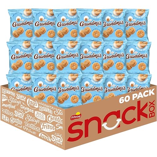 Grandma's Cookies, Mini Sandwich Crèmes Vanilla, 2.12 Ounce (Pack of 60)