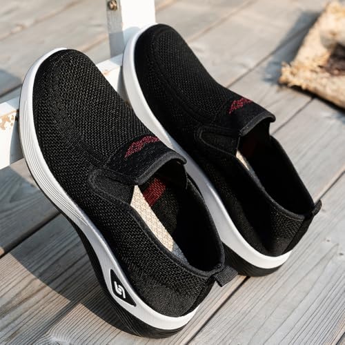 Orthopedic Shoes for Women Wide Width Walking Sneakers Mesh Comfortable Lightweight Slip on Sneakers Women Arch Support,Women's Woven Orthopedic Breathable Soft Shoes Diabetic Nurse Sneaker4