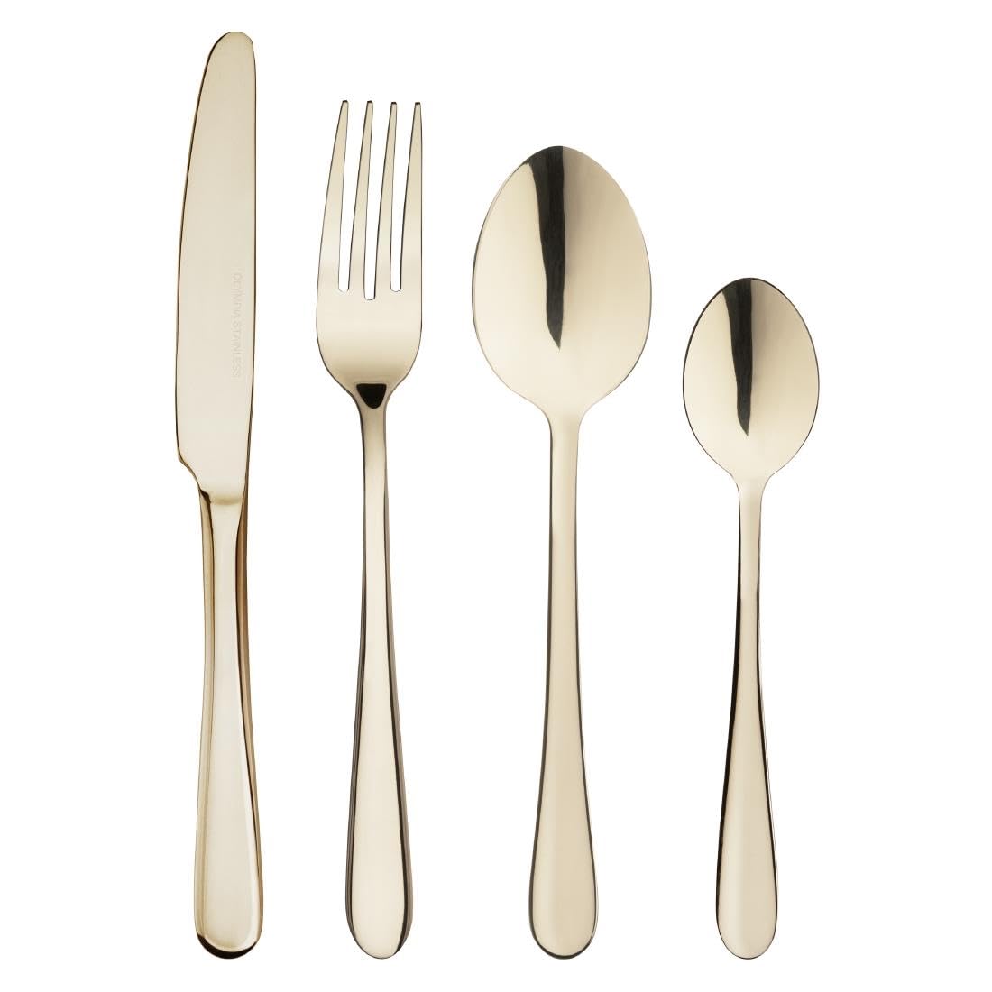 Olympia Buckingham Dessert Spoons Champagne Gold (12 Pack)