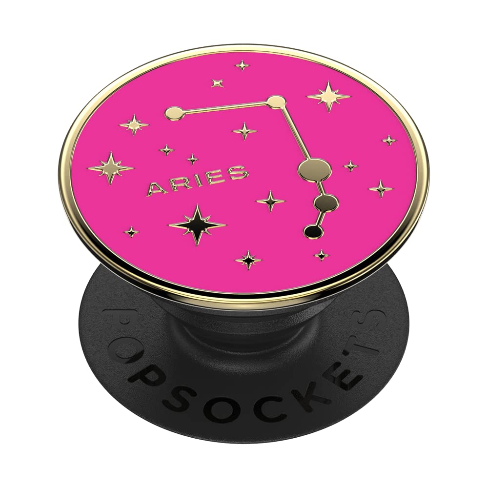 PopSockets Phone Grip with Expanding Kickstand, Adhesive Grip, Enamel - Zodiac Aries