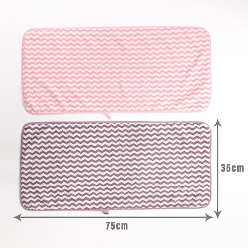 Image of Kuber Industries 2 Piece Hand Towel Set|280 GSM|Gtm & Workout Towels|Super Absorbent & Antibacterial Treatment|Small Size, Travel Friendly (Pink & Purple)