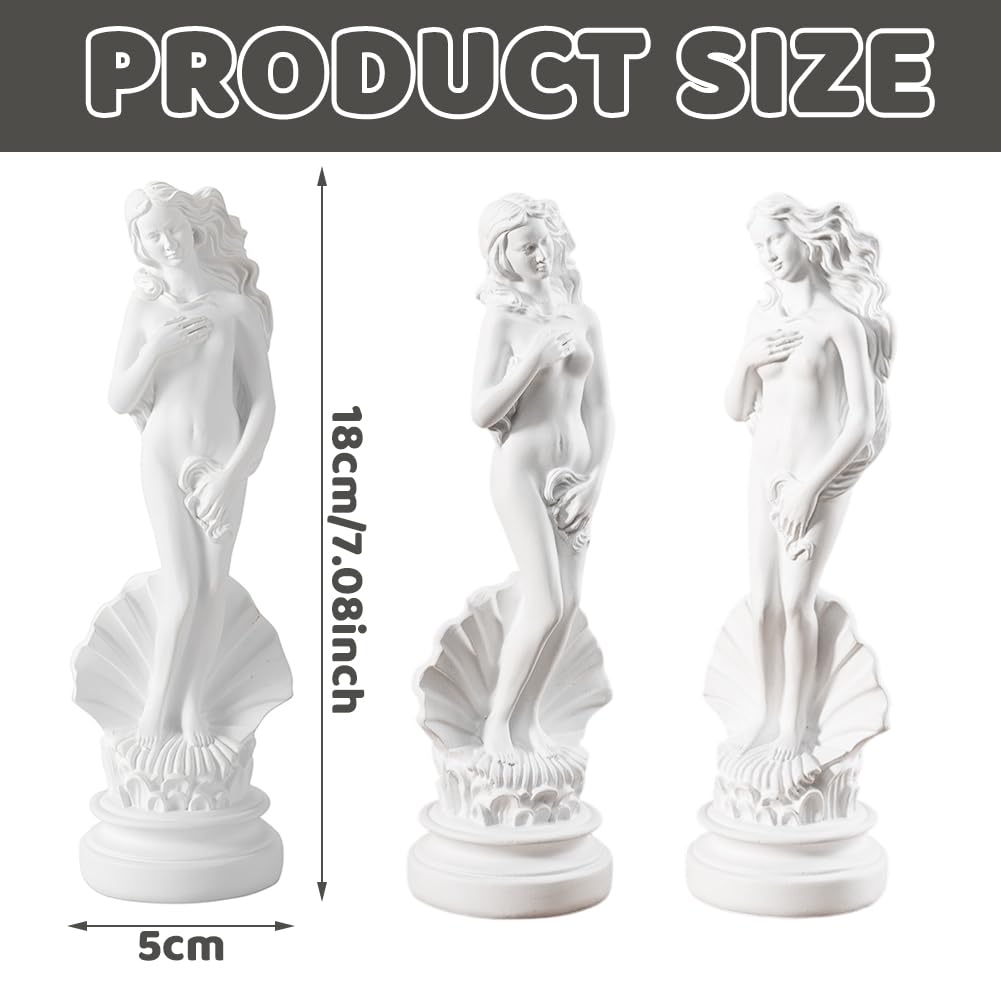 Statua di Afrodite, nascita di Venere, la dea della giovinezza Statua grega da giardino, scultura in resina sintetica, dea greco-romana, figura artistica, classica bianca, complemento d'arredo-