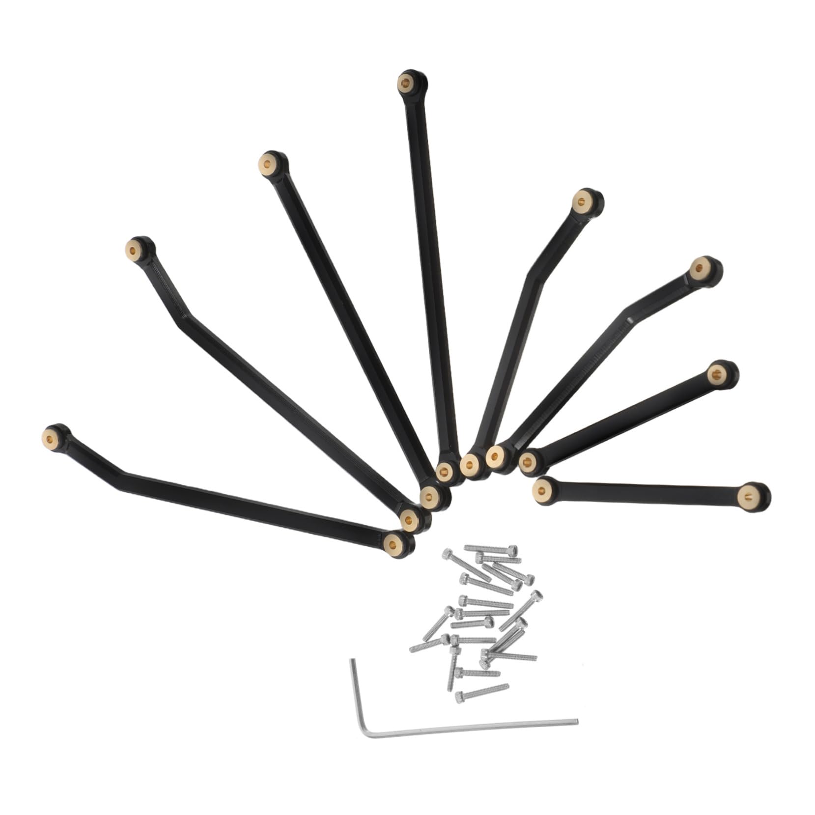 KICHOUSE High Aluminum Tie Rod Set Crawler Car Upgrade Kit Metal Steering Rod Parts