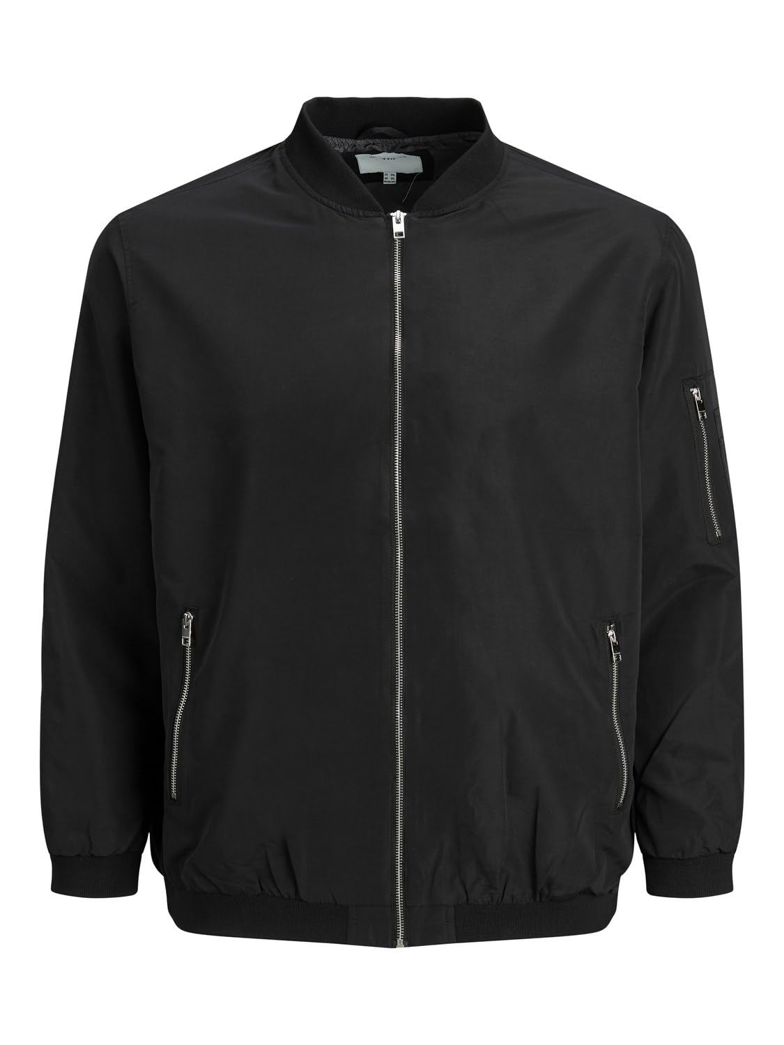 Jack And Jones Men's Black Rush Plus Size Long Sleeve Bomber Jacket in Size 2XL, Sports Direct