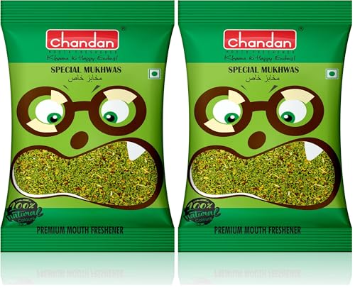 Image of Chandan Mouth Freshener Special Mukhwas | 100g | Contains Saunf and Sesame Seeds (100 gm (Pack of 8))