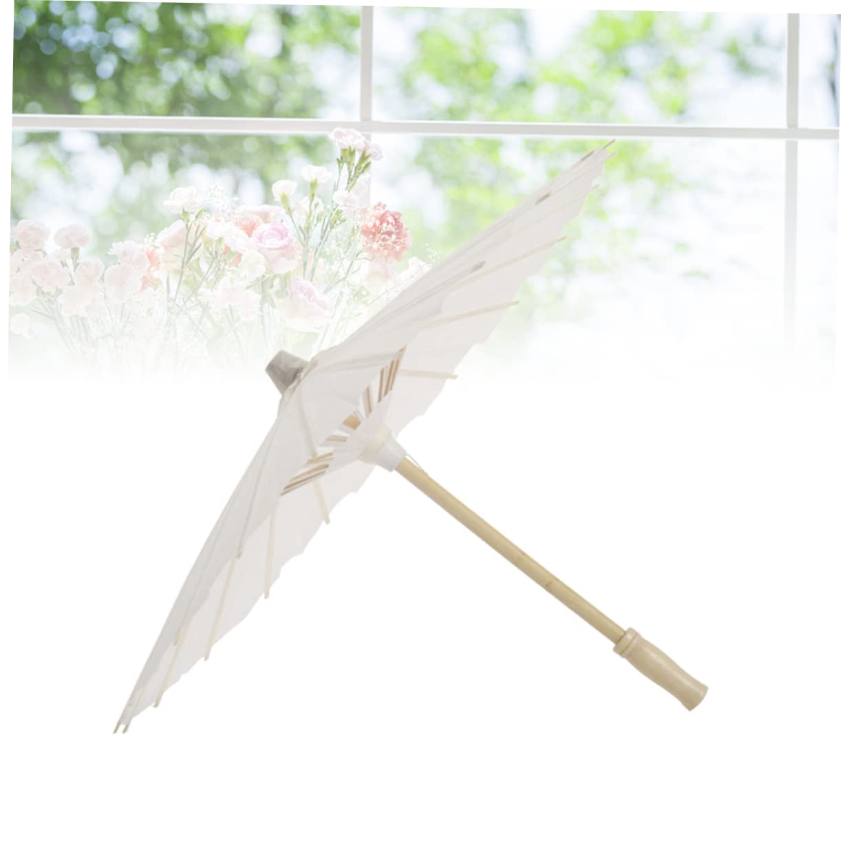 SHERCHPRY 12 Pezzi Ombrellini Parasole Di Carta Bianco Per Decorazioni Matrimonio Feste Casuali E Diy Ombrelli Cerimonia Accessori Artigianali
