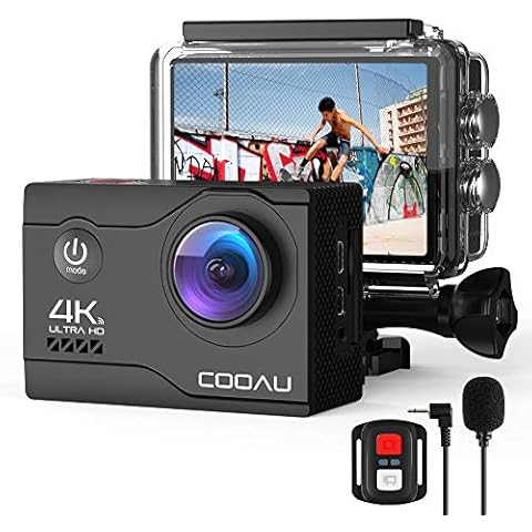 Cámara Deportiva COOAU 4K/30FPS con WiFi, Control Remoto y Micrófono Externo Cover