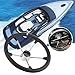 Black Foam Handle Handle Handle Marine Boat Accessories 5 Spoke Boat Steering Wheel Stainless Steel Construction for Ships, Yachts