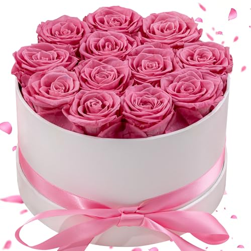Preserved Roses in a Box, Blooming Real Roses Decor, Eternal
