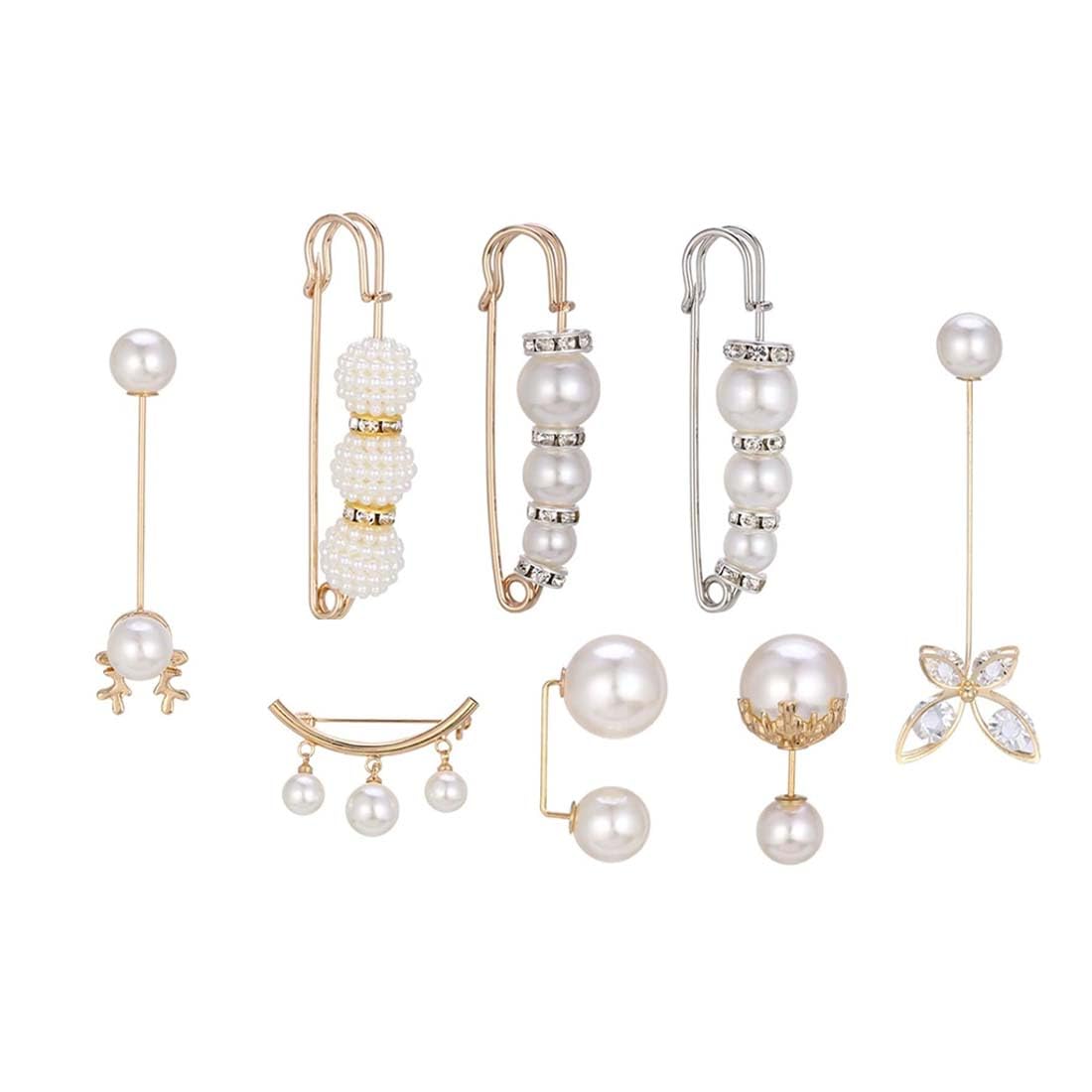 Lot De 4 épingles à Nourrice En Strass Imitation Cristal