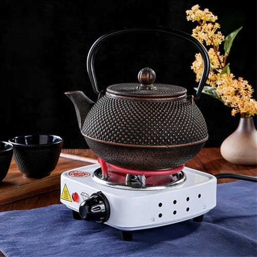 Image of Portable Electric Coil Burner with Indicator Lights Practical Burner Cooktop Single 500W White