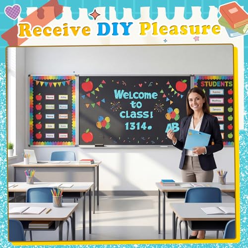 Image of Colarr 144 Pcs Glitter Bulletin Board Letters for Classroom Alphabet Punctuation Symbol Cutout Die-Cut Poster Letter with Adhesive Dot School Party Holiday Decor Display (Light Blue,4 Inch)