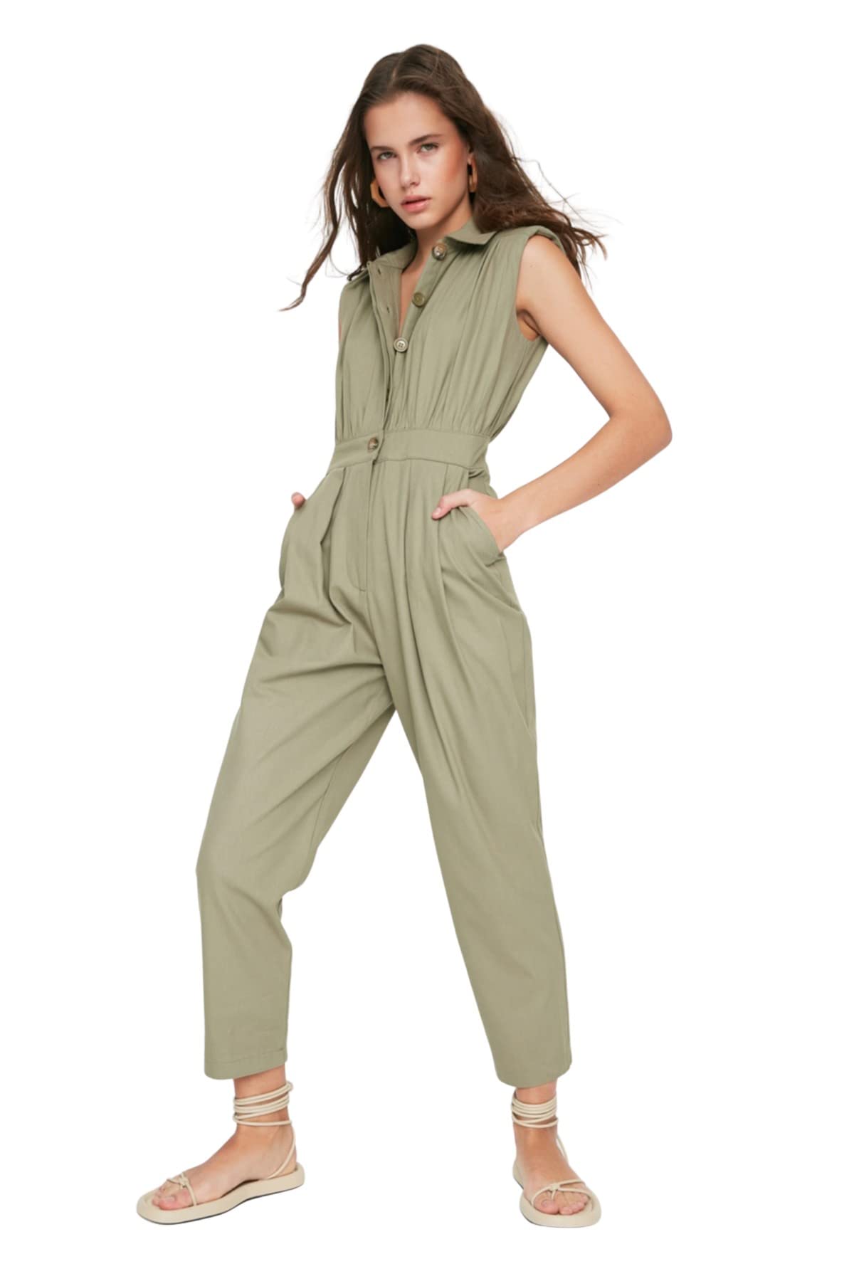 Trendyol FeMan Plain Woven Jumpsuit