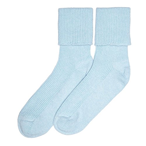 Ladies Cashmere Socks, Blue