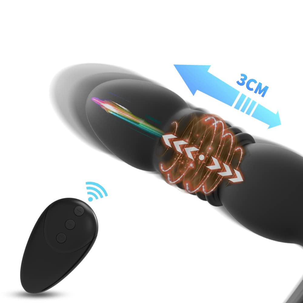 Massagg𝚒atór𝚎 Próstatico,Silicone V𝚒bràtór𝚎 con 10 Modalità di Vibrazion𝚎, Morbido V𝚒bratǒr𝚒 per Donna e Uomo Stimólazione Clitòrid𝚎a e Puntó G Massagg𝚒atór𝚎