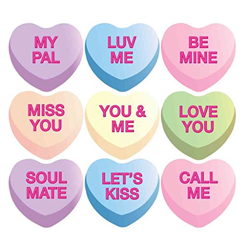 Victorystore Valentine's Yard Decorations Hanging Candy Hearts, Outdoor Valentine's Day Decorations, 12372 Set Of 9 Corrugated Plastic Hearts #TOP6