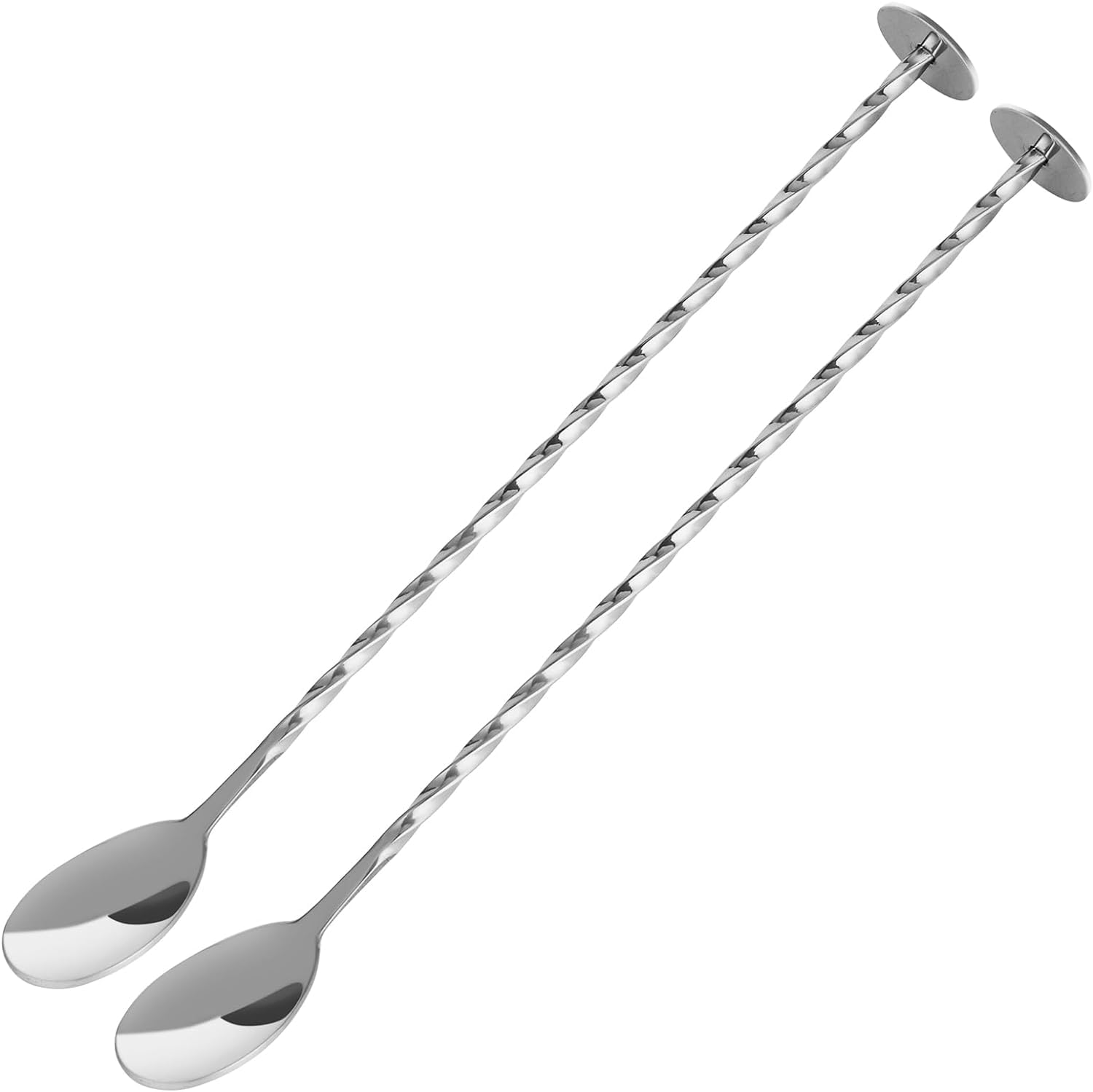 2Pcs Mixing Spoons 10-inch Cocktail Mixing Stirrers Bartender Kits Bar Tools Drink Stirrer Bar Spoons