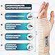 Actesso Atmungsaktive Handgelenkschiene Handgelenkstütze - Entlastung für Karpaltunnelsyndrom, Verstauchungen, RSI und Sehnenscheidenentzündung (Beige Rechts, M)