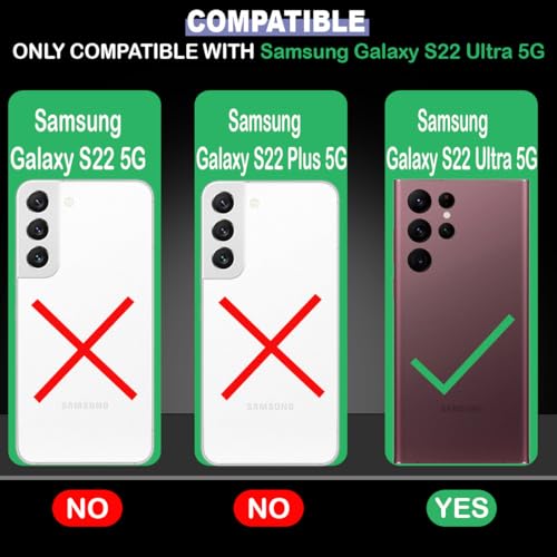 Image of Amazon Brand - Solimo Mobile Cover for Samsung Galaxy S22 Ultra 5G (Silicon Crystal Clear Slim PC & TPU, Soft & Shockproof Back Case, Magnetic Case), Transparent