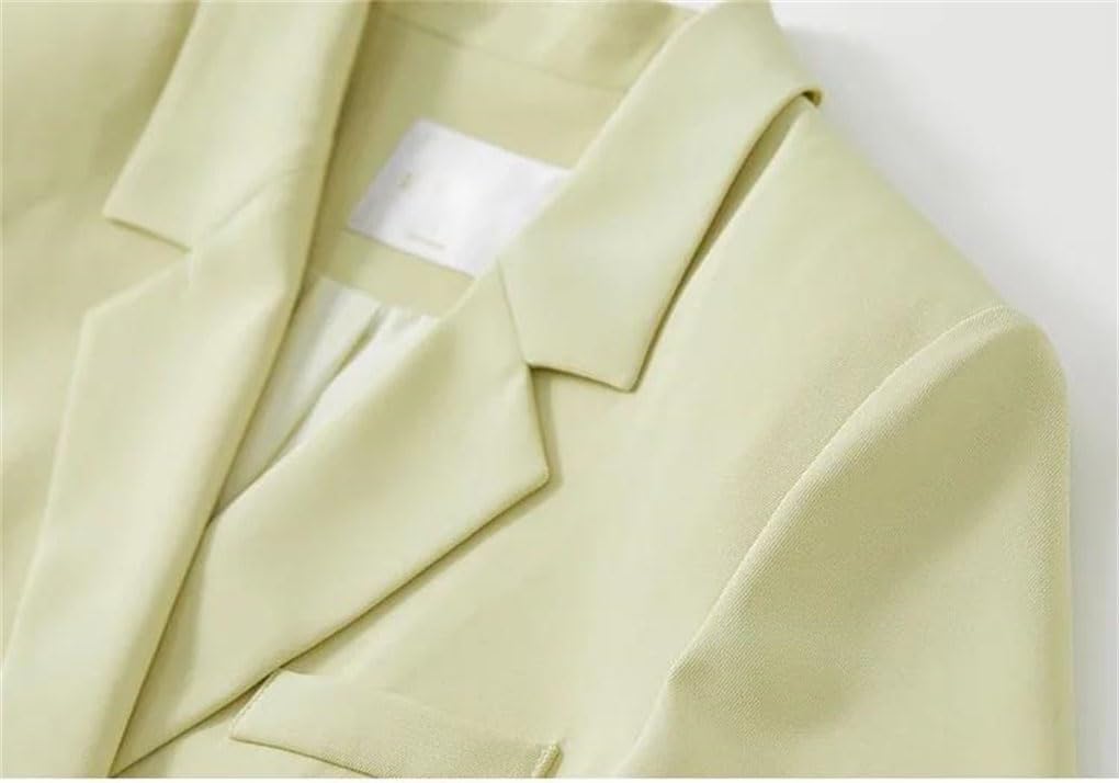 Women's Summer Short Sleeve Blazer High Waist Shorts 2 Piece Set Business Casual Outfit
