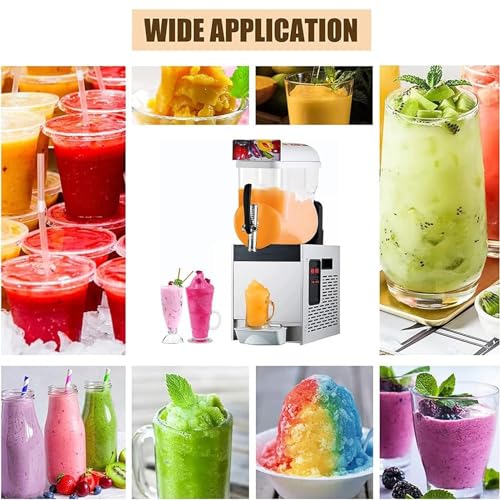 Kommerzielle Smoothie-Slushy-Maschine, 15-l-Dose, Joghurt-Smoothie-Saft, Kaltgetränkespender, Slushie-Maker-Maschine zum Mixen von Getränken mit EIS und Krug – Bild 4