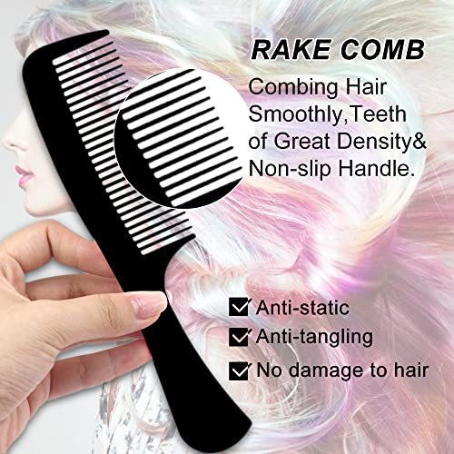 GAOHUI 8PCS Hairdressing Comb Set, Hair Styling Pro Kit, Professional Barber Salon Gift Set, Hair Care Comb Portable Set, Anti Static Coarse Fine Toothed Tail Teasing Waves Pick,for Men Women combs - Image 5