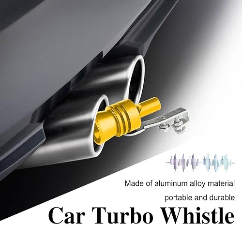Miniatura 7 de Silbato turbo universal de aleación de aluminio, 2 piezas, silbato turbo universal de aleación de aluminio, tamaño XL, silenciador de escape