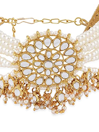 Women's Tone & Kundan Bracelet - ZPFK9167