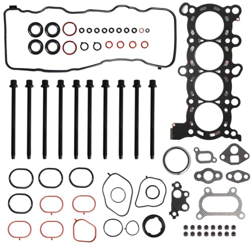 Image of Cylinder Head Gasket Set with Head Bolts for Honda Civic LX GX EX DX HF EX-L Natural Gas 1.8L 2006-2015,for Honda HR-V LX EX EX-L Sport Touring 1.8L 2016-2019,HGS246,HBK246