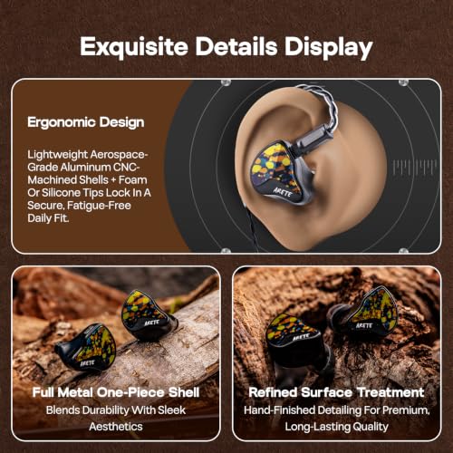 Image of Linsoul ZiiGaat x Fresh Reviews Arete II IEM,2nd Gen 1DD+4BA Hybrid in Ear Monitor,Wired HiFi Earbuds,Full CNC Aluminum Shell Earphone with Detachable Silver-Plated OFC Cable for Musician (Graffiti)