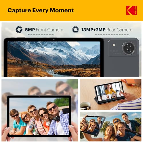 Image of KODAK K12 12 Inch Android 15 Tablet, 18GB RAM 128GB ROM(1TB Expandable), 2000x1200 Incell Display, Octa-Core Processor, 8000mAh Battery, Dual WiFi, Bluetooth
