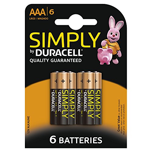 Duracell Simply Alkaline AAA Batteries - Pack of 6