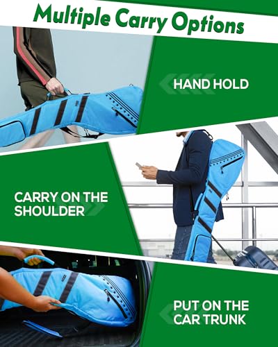 Big Teeth Golf Sunday Bag, Small Golf Bag Lightweight, Par 3 Golf Bag for A Few Clubs Driving Range, Practice with Carry Shoulder Strap Foldable Multi-Colour - image 7