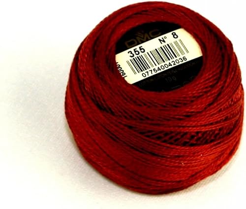 DMC Hilo de algodón Perle Tamaño 8 355 - por bola de 0.35 oz