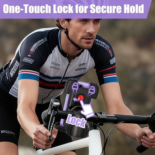 Bike Phone Holder, Motorcycle Phone Mount, 1s Lock |