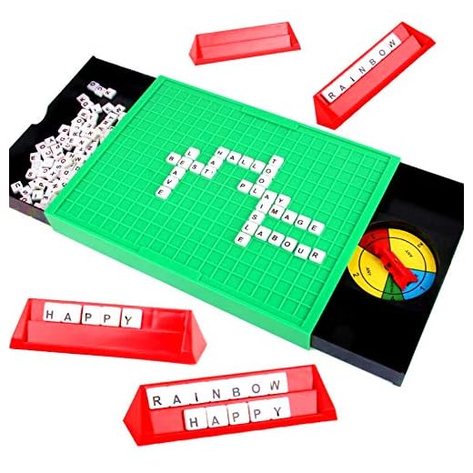 Winning Moves Tile Lock Scrabble, Super Scrabble Game, English Alphabet Scrabble Go, Travel Scrabble Deluxe Edition, Scrabble Board Games for Adults and Family (Multicolor)