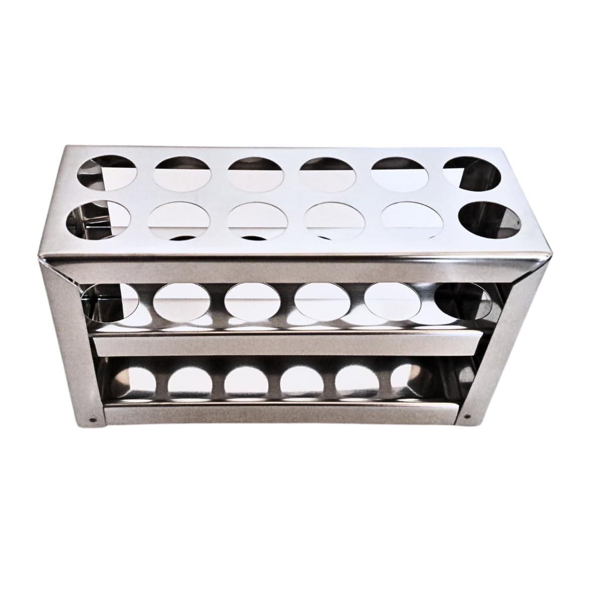 Stainless Steel Test Tube Rack 12 Holes | Laboratory Test Tube Holder Stand | Rust Resistant Steel Rack for Lab, School, Medical & Research Use (12H STEEL RACK 1)-image-44