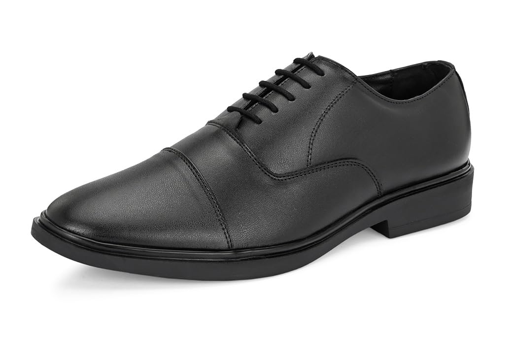 mactree Genuine Leather Embossed Upper Laceup Oxford Formal Shoes for Men |Men's Office Shoes-picture-23