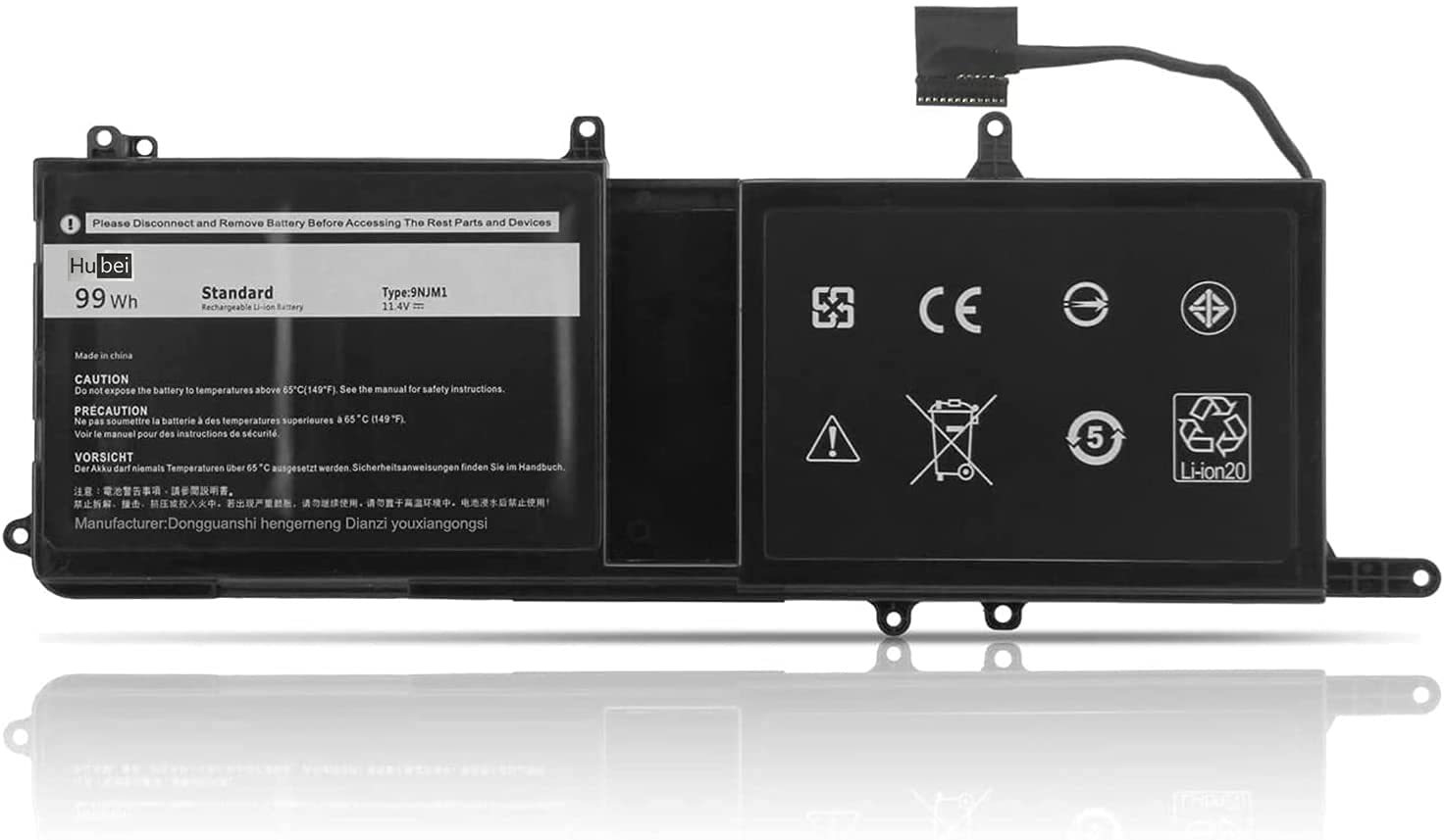 9NJM1 01D82 44T2R HF250 MG2YH 0546FF 546FF 0HF250 Laptop Battery Replacement for Dell Alienware 15 R