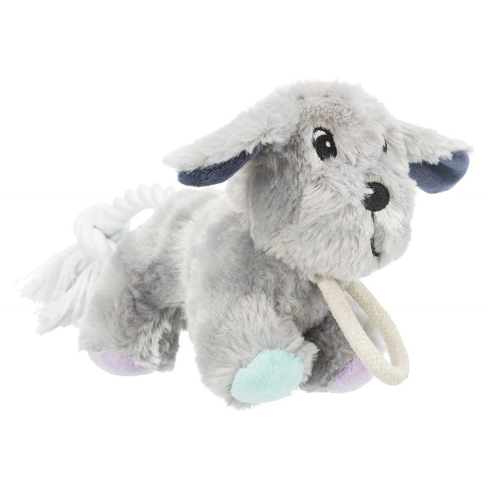 Trixie Junior Collection Plush Toy for Puppys, Dog Plush Toy with Rope, Premium Plush for Puppies, Made Up of Soft Fabric, Squeaker Toys, Best for Cuddling - 24 cm (Grey) (B0888526LH) Amazon Price History, Amazon Price Tracker