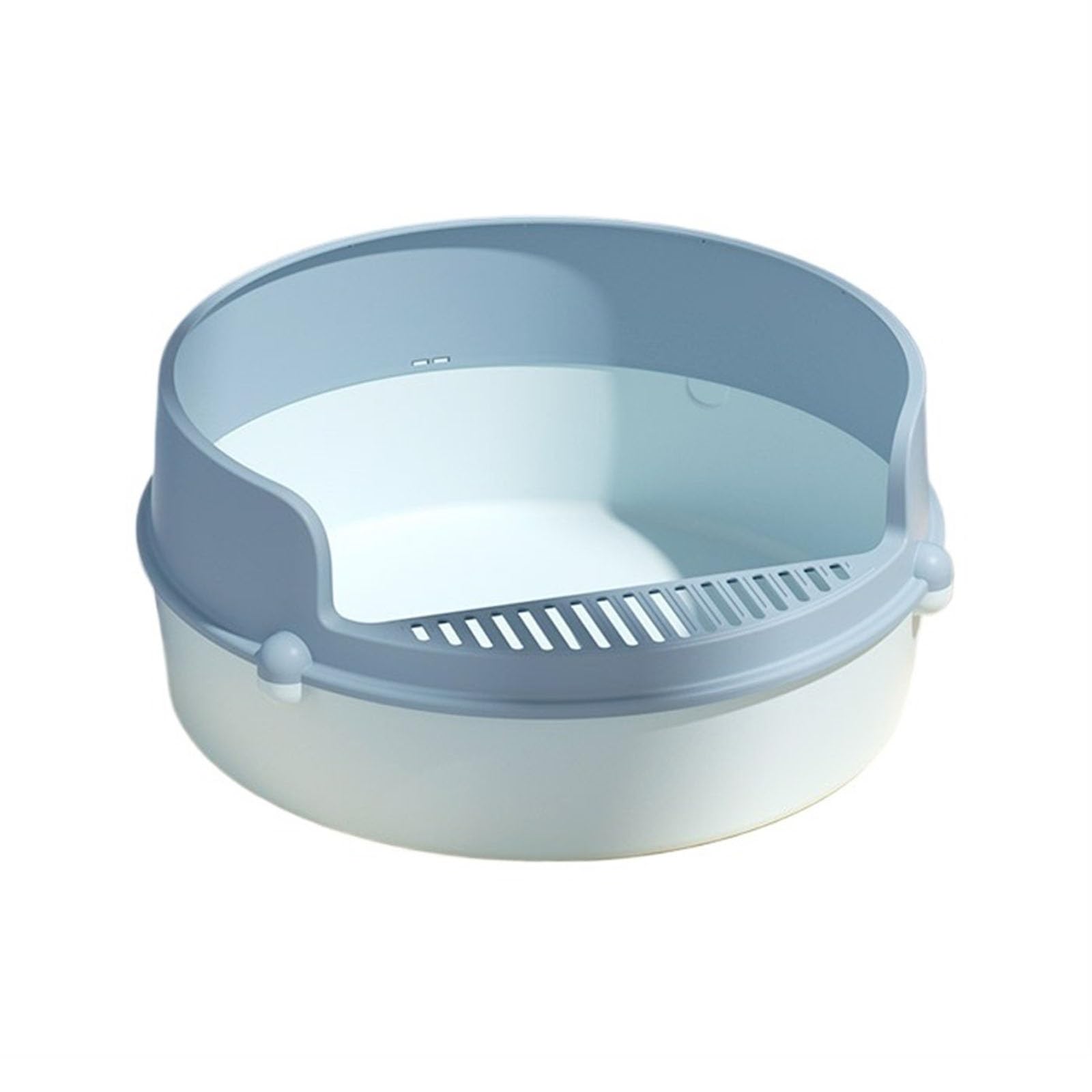 SDGBCXD cat litter tray, Cat Litter Tray, Semi-Enclosed Removable Toilet, High Side Anti-Splashing, Prevent Sand Leakage(Blue One Size,Blue)
