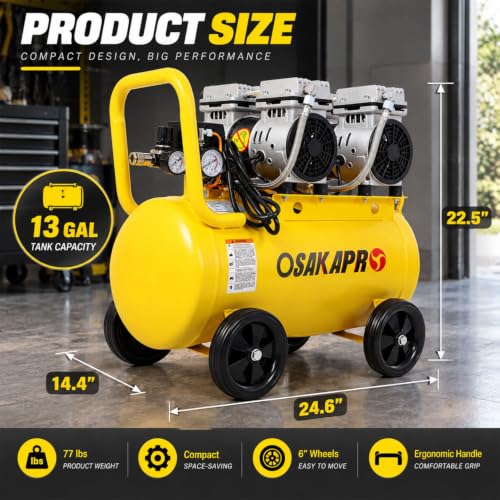 Aynuma Ultra Quiet Oil-Free Air Compressor