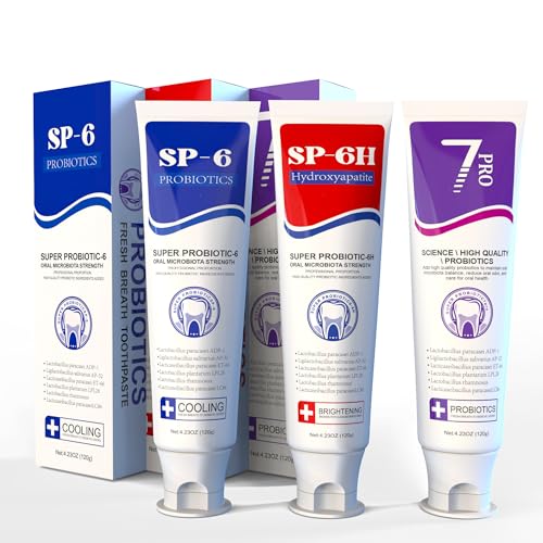 6plus Toothpaste SP-6 Toothpaste Set, 6 Probiotics for Whitening & Cooling Fresh Breath ...