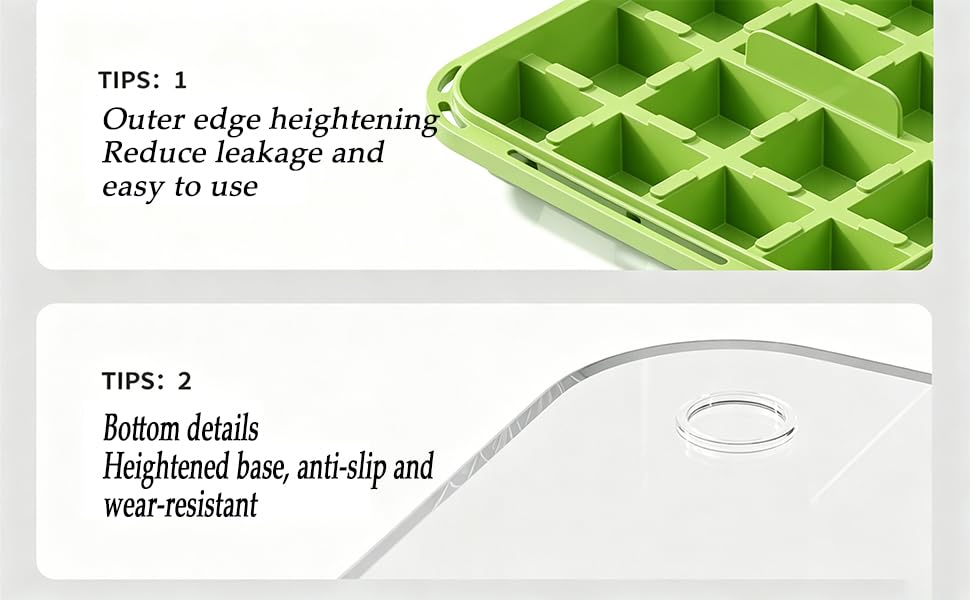 Dual Pressure Ice Cube Tray with Storage Bin and Scoop 3 layers 84Pcs Ices Mold Food - image 4