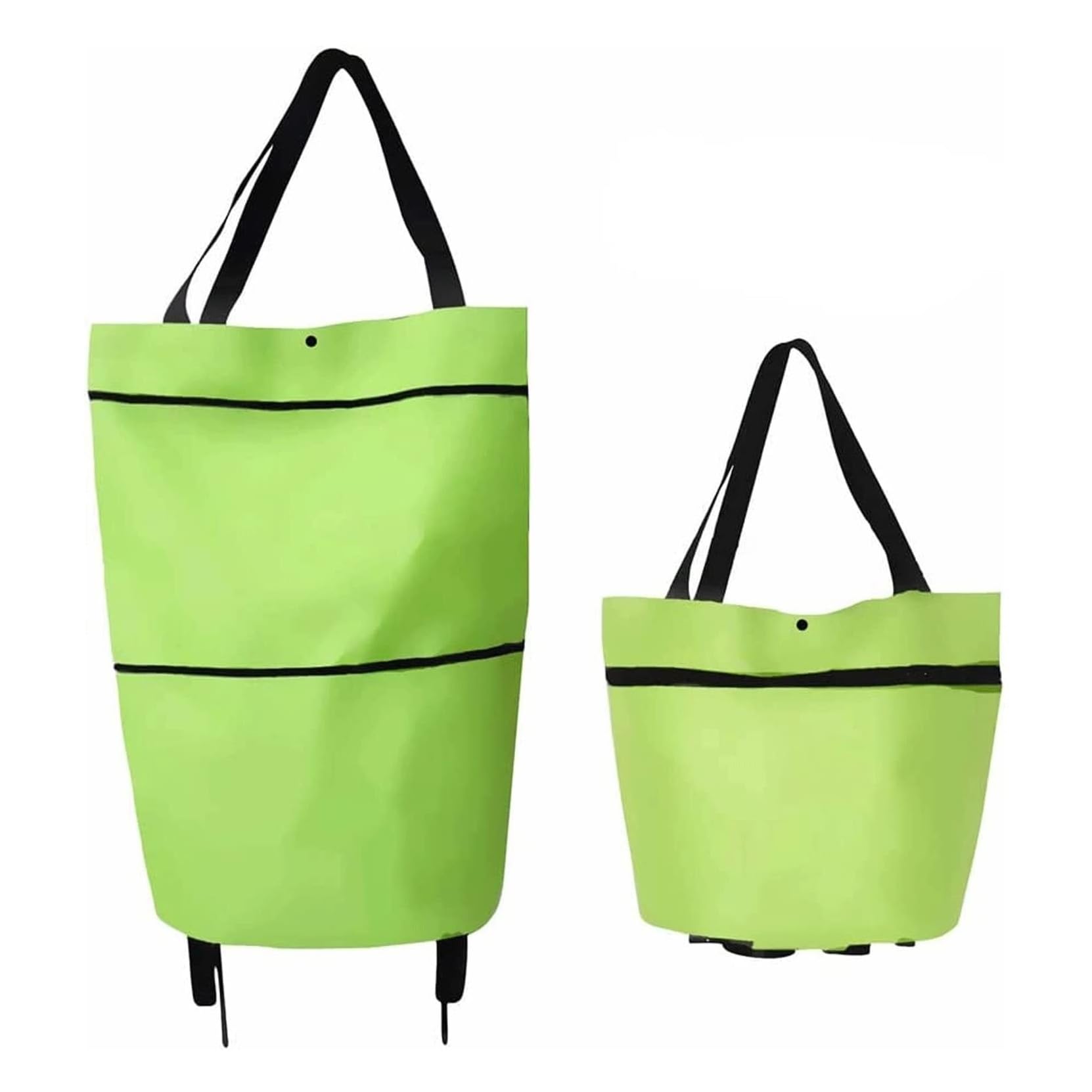 shopping trolleys. With Wheels 2 in 1 Folding Shopping Bag Cart Grocery(A green)