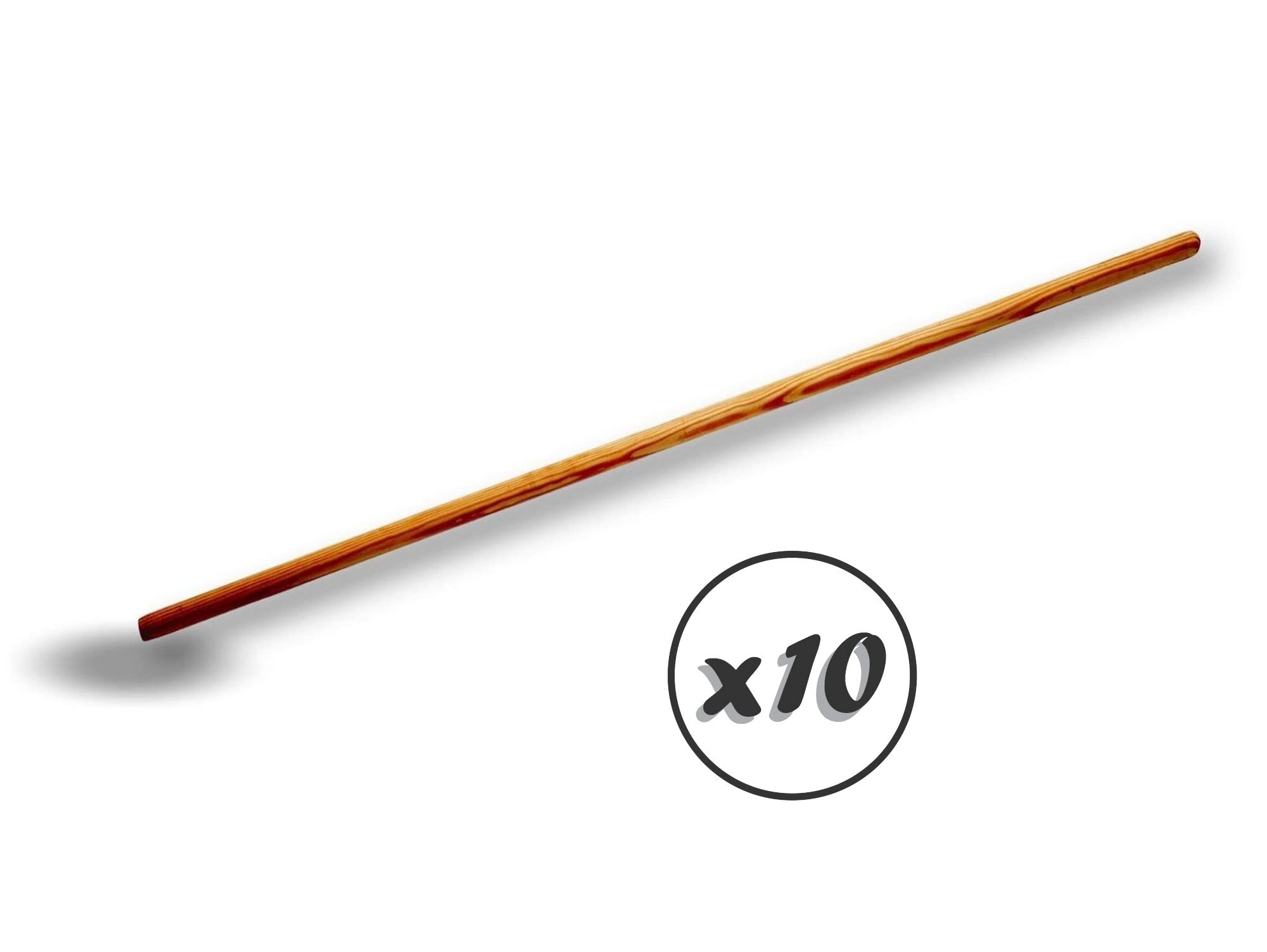 Lot de 10 manches bois lisse pour balais cantonnier et balais extérieur | Pour douille métal Ø 28mm | Longueur 1,40 mètre | Légèreté et robustesse | Kibros 2940x10
