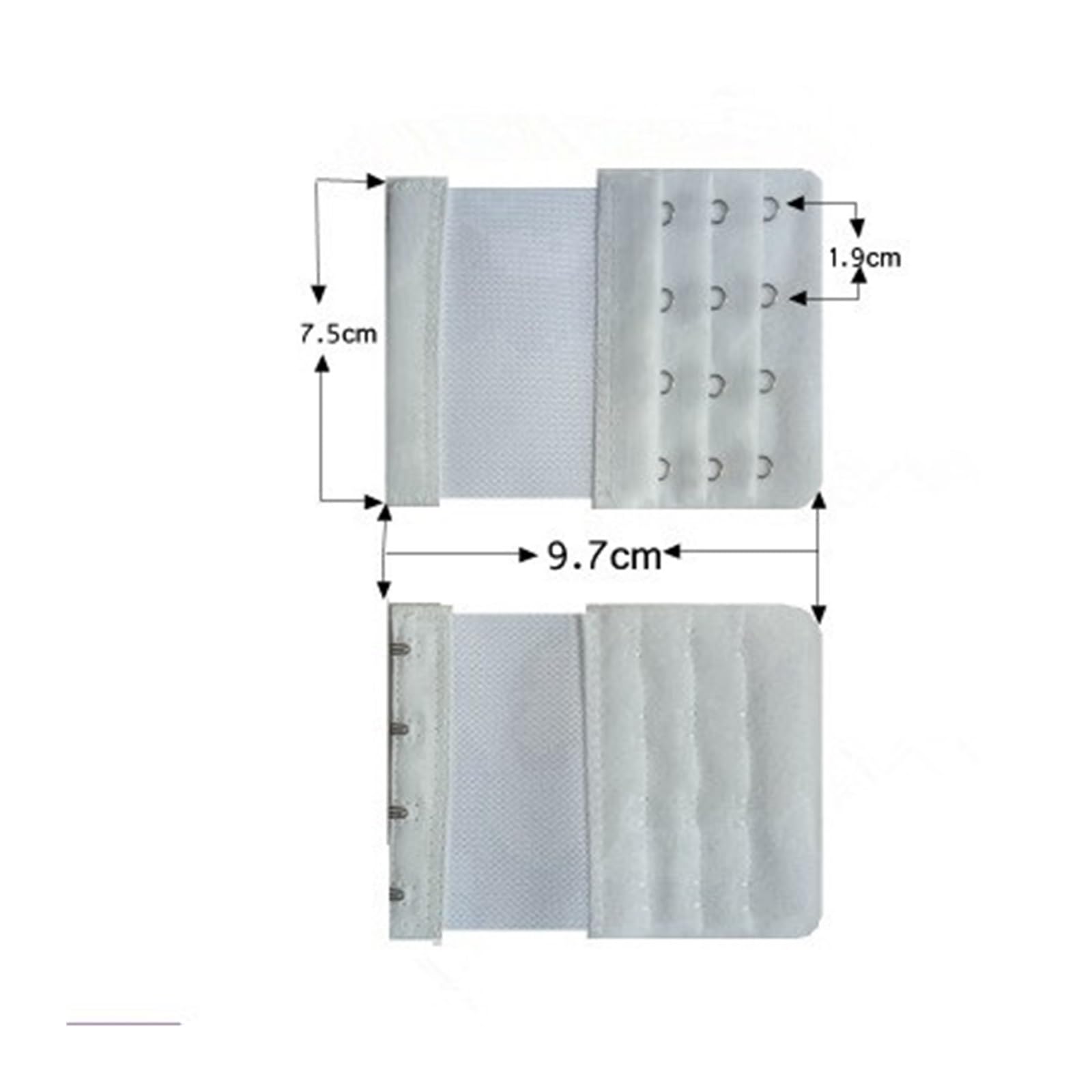 Extensor de Sujetador, 1 Pieza, 2 Filas, 3, 4 Ganchos, Correa extensora, cinturón extensión Alargado Ajustable for Mujer