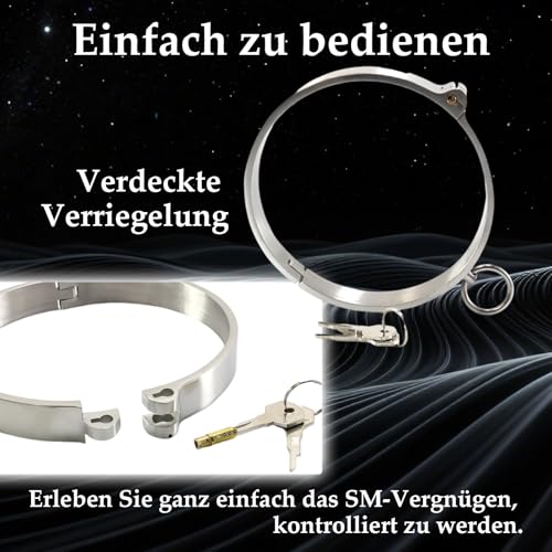 Bdsm Halsband Damen für Sex Selfbondage Sexhalsbänder Sklaven Halsband für Männer Sm Collar Metall Bondage Sklaven Outfit Männer Bondageset Fessel Set Anfänger Profi Bdsms Spielzeug Hart für Paare